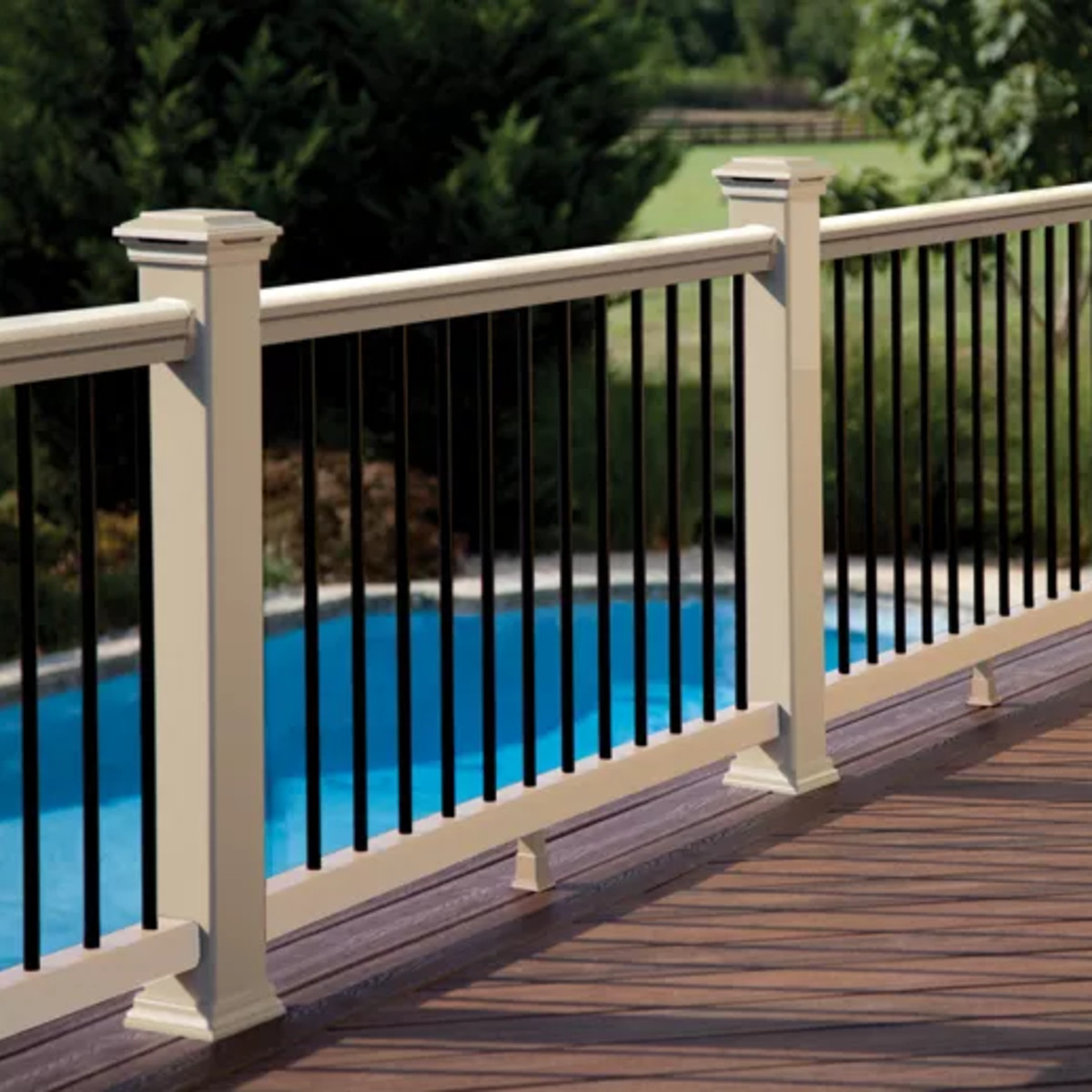 Main 8 - 6-ft Transcend Accessory Infill Kit for Round Aluminum Balusters-Horizontal-Rope Swing - Arlington Coal & Lumber