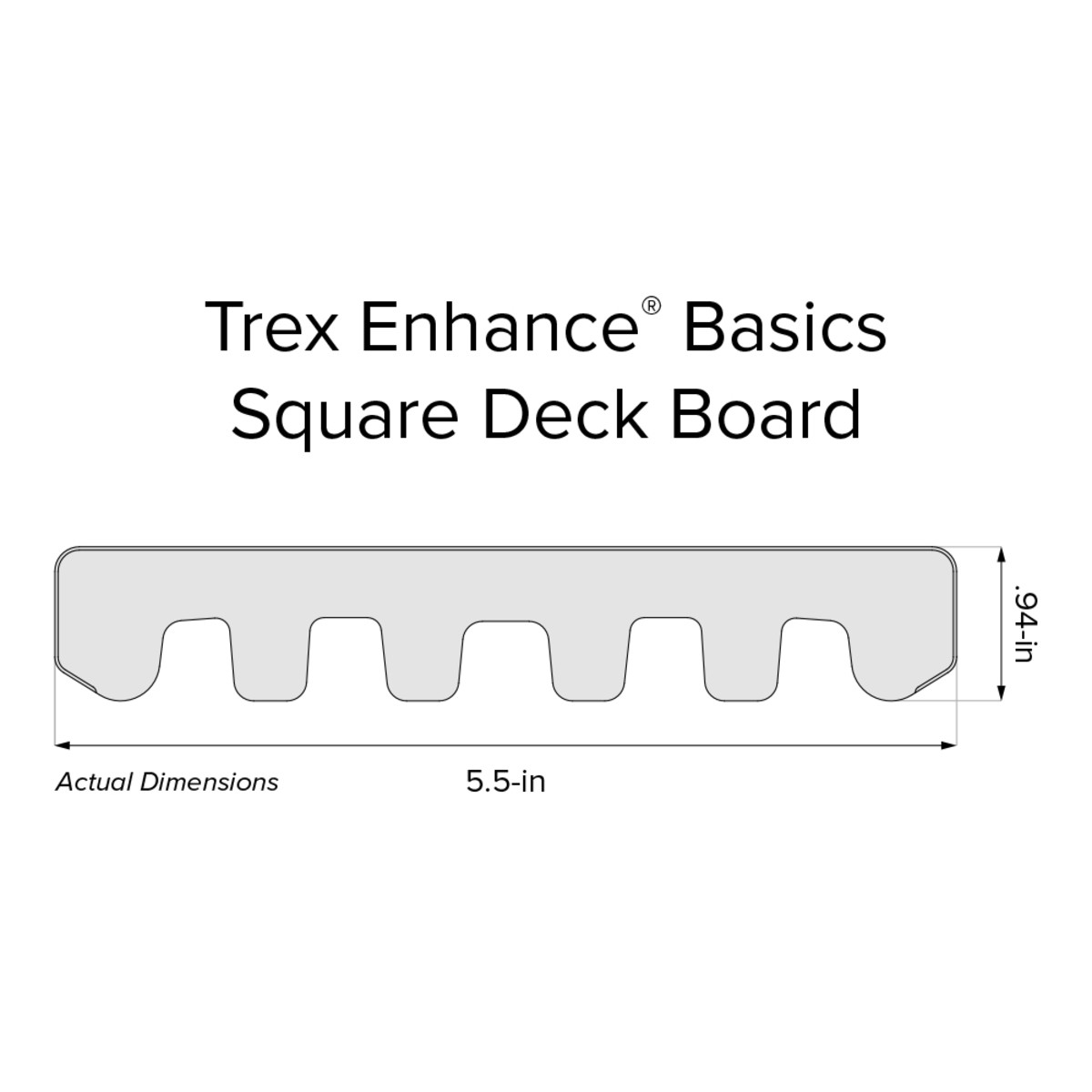Main 5 - .94-in x 5.5-in x 16-ft Square Enhance® Basics Clam Shell - Arlington Coal & Lumber