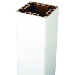 5.5-in x 5.5-in x 39-in Post Sleeve-Fits over a 4x4 pressure treated post-Classic White - Arlington Coal & Lumber