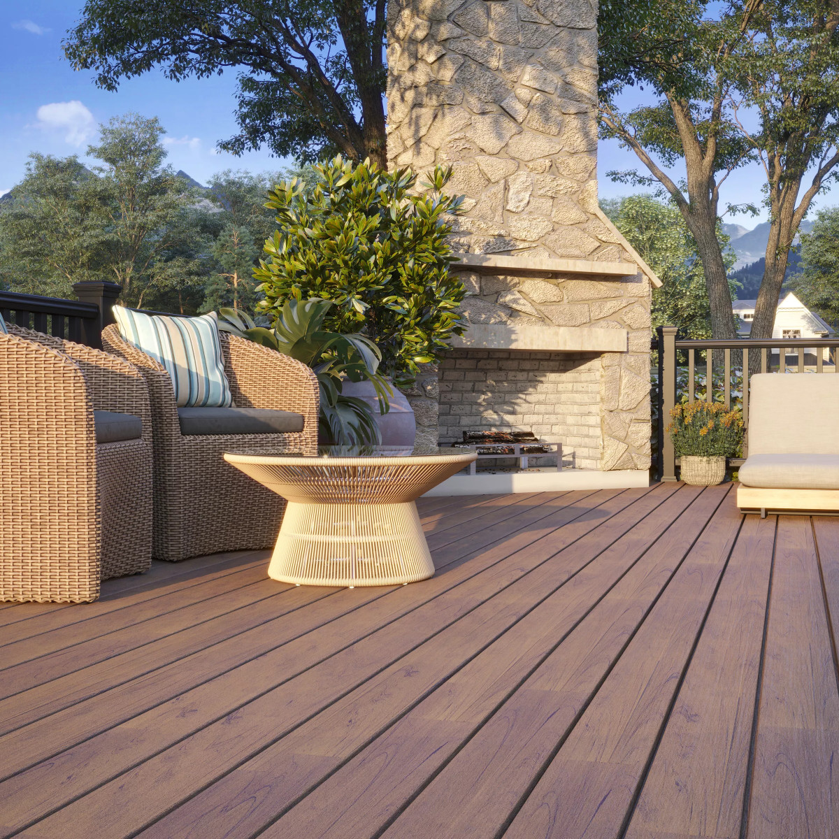 Main 10 - 6-ft x 42-in Transcend Horizontal Rail Kit with Composite Balusters - Charcoal Black Full Span - Arlington Coal & Lumber