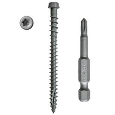 Main 3 - TRAPEASE-3 PEBBLE GRAY TREX SELECT SCREWS (75 COUNT) #9 X 2-1/2" TORX® TTAP® DRIVE - Arlington Coal & Lumber