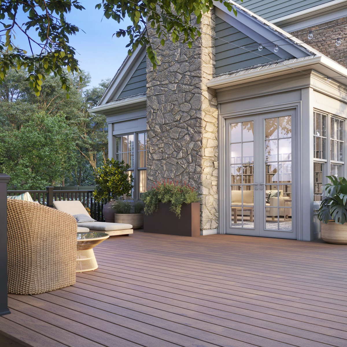 Main 10 - 6-ft x 36-in Transcend Horizontal Rail Kit with Composite Balusters - Classic White Full Span - Arlington Coal & Lumber