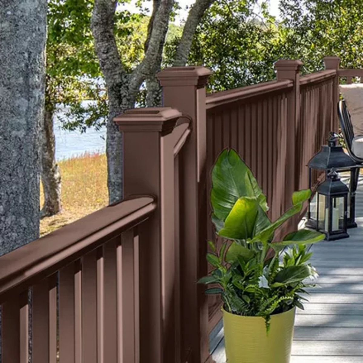 Main 8 - 8-ft x 36-in Select Stair T-Rail Kit with Square Composites Balusters - Classic White - Arlington Coal & Lumber