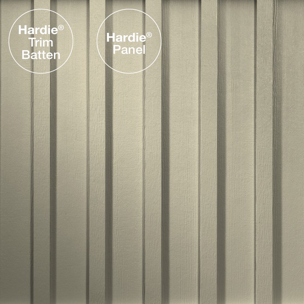 Main 9 - HARDIE TRIM HZ5 0.75 IN. X 2.5 IN. X 12 FT. STATEMENT COLLECTION LIGHT MIST FIBER CEMENT RUSTIC GRAIN BATTEN TRIM BOARD - Arlington Coal & Lumber