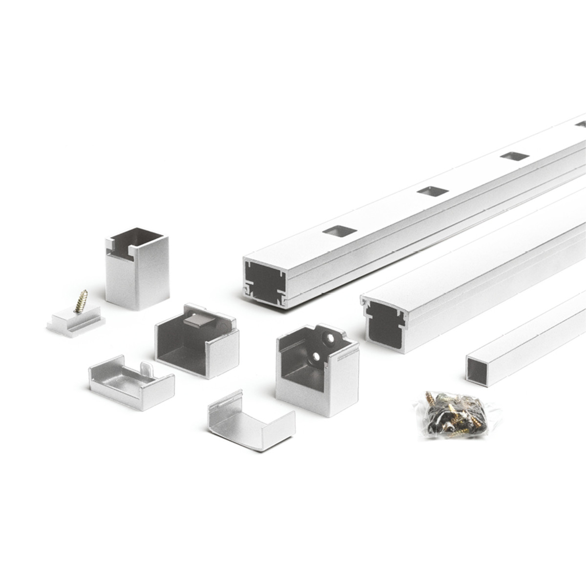 Main 2 - 96-in x 36-in Signature Rail Kit with Square Balusters-Stair-Classic White - Arlington Coal & Lumber