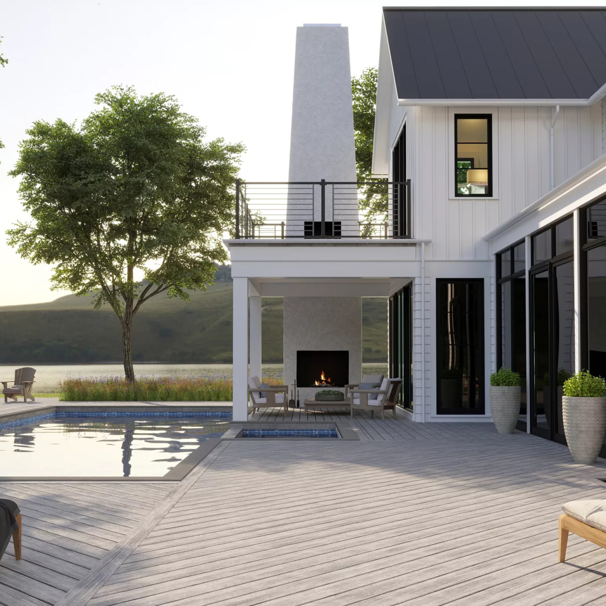 Main 4 - 72-in x 42-in Signature Charcoal Black Frame and Black Rod Railing-Horizontal - Arlington Coal & Lumber