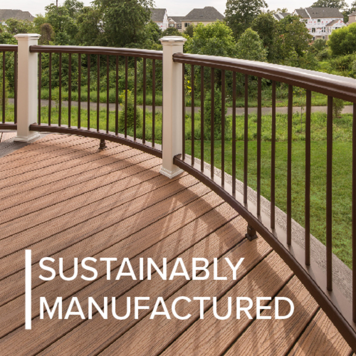 Main 24 - 6-ft x 36-in Transcend Horizontal Rail Kit with Composite Balusters - Classic White Full Span - Arlington Coal & Lumber