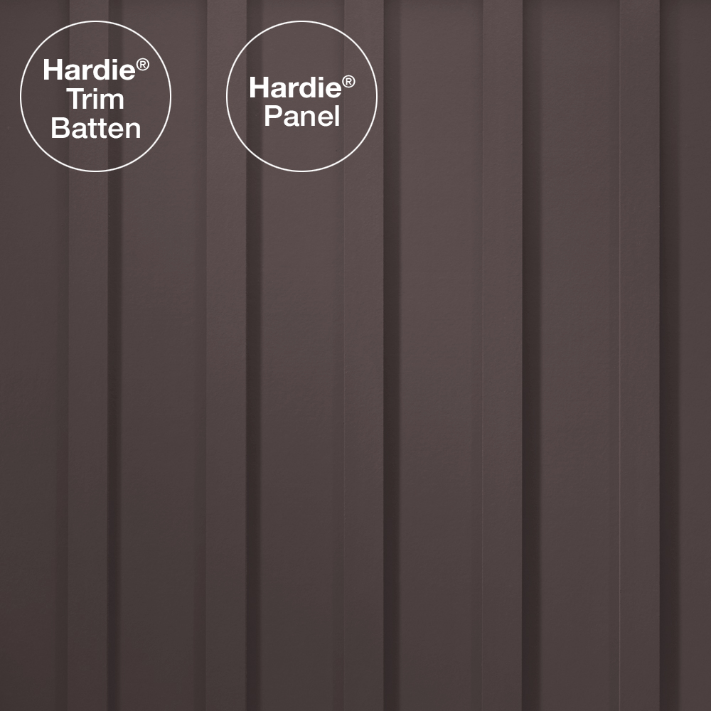 HARDIE PANEL HZ5 48 IN. X 120 IN. STATEMENT COLLECTION RICH ESPRESSO SMOOTH FIBER CEMENT PANEL SIDING - Arlington Coal & Lumber