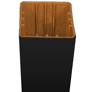 4.45-in x 4.45-in x 108-in Post Sleeve-Fits over a 4x4 pressure treated post-Charcoal Black - Arlington Coal & Lumber