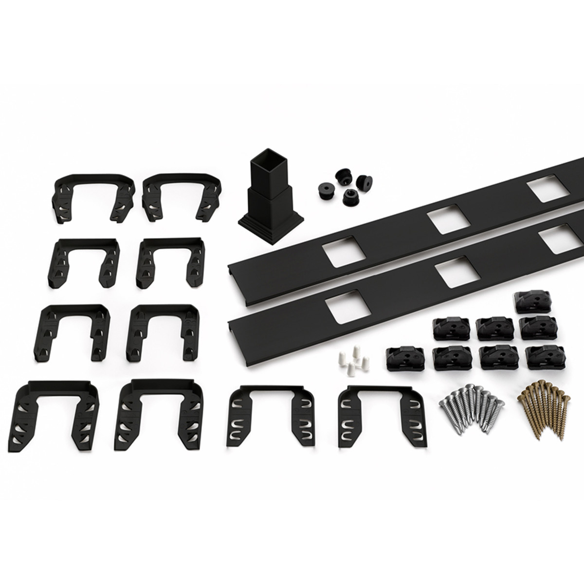 Main 6 - 6-ft Transcend Accessory Infill Kit for Square Composite Balusters - Stair - Charcoal Black Full Span - Arlington Coal & Lumber