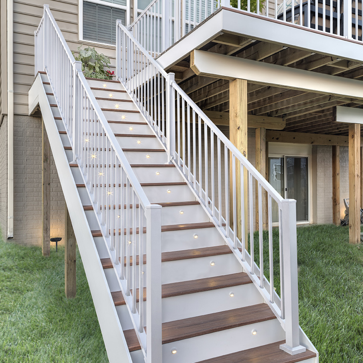 Main 3 - 72-in x 36-in Signature Rail Kit with Square Balusters-Stair-Classic White - Arlington Coal & Lumber