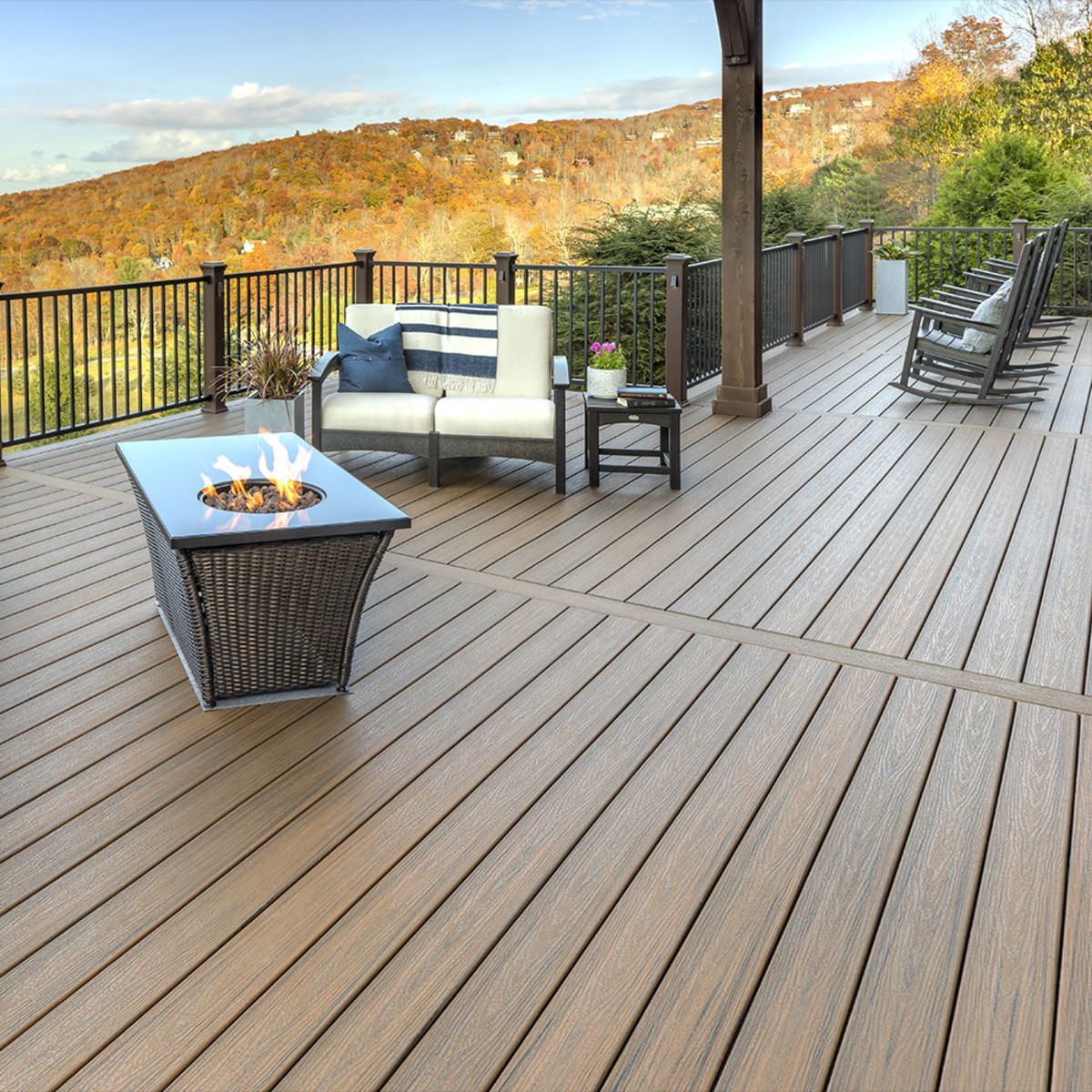 Main 13 - 20 FT TREX ENHANCED NATURALS DECK BOARDS TOASTED SAND - Arlington Coal & Lumber