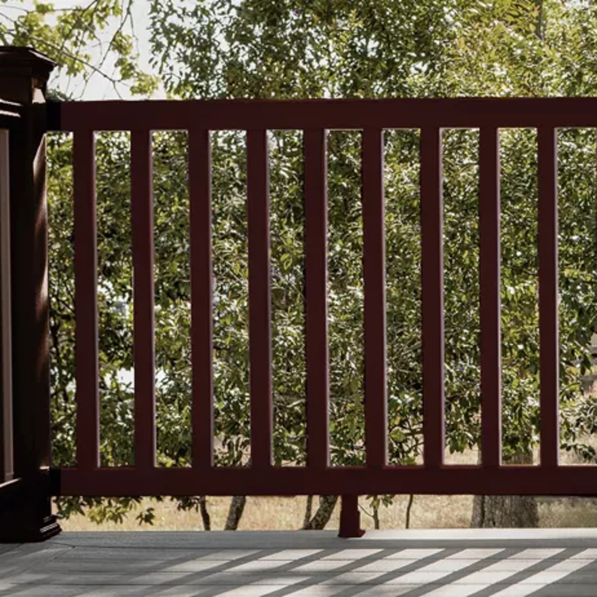 Main 9 - 8-ft x 36-in Select Stair T-Rail Kit with Square Composites Balusters - Classic White - Arlington Coal & Lumber