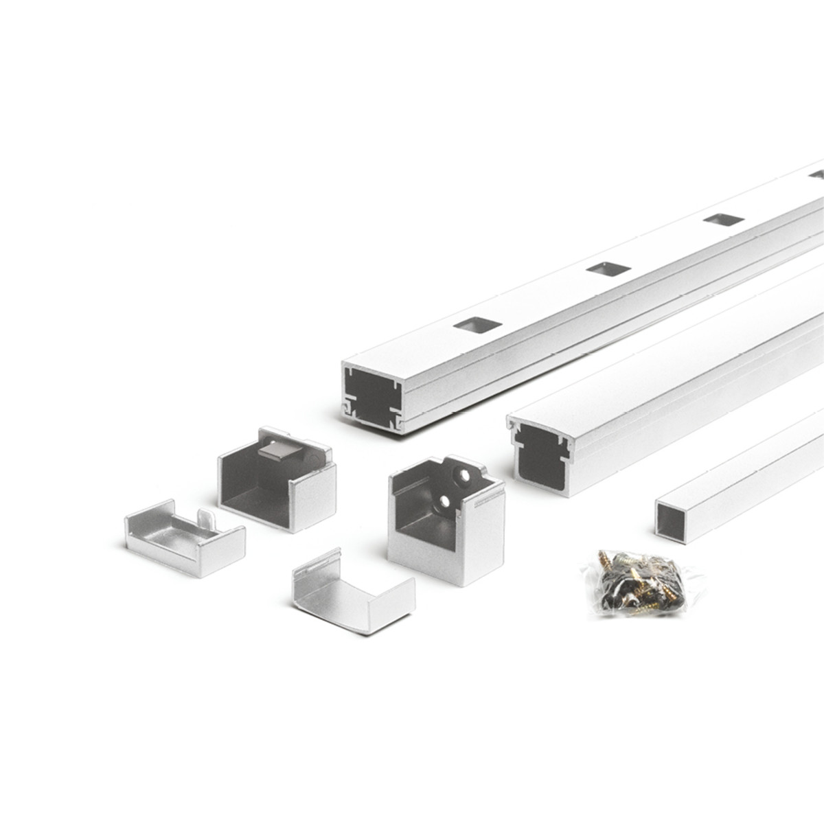 Main 7 - 96-in x 42-in Signature Rail Kit with Square Balusters-Horizontal-Charcoal Black - Arlington Coal & Lumber