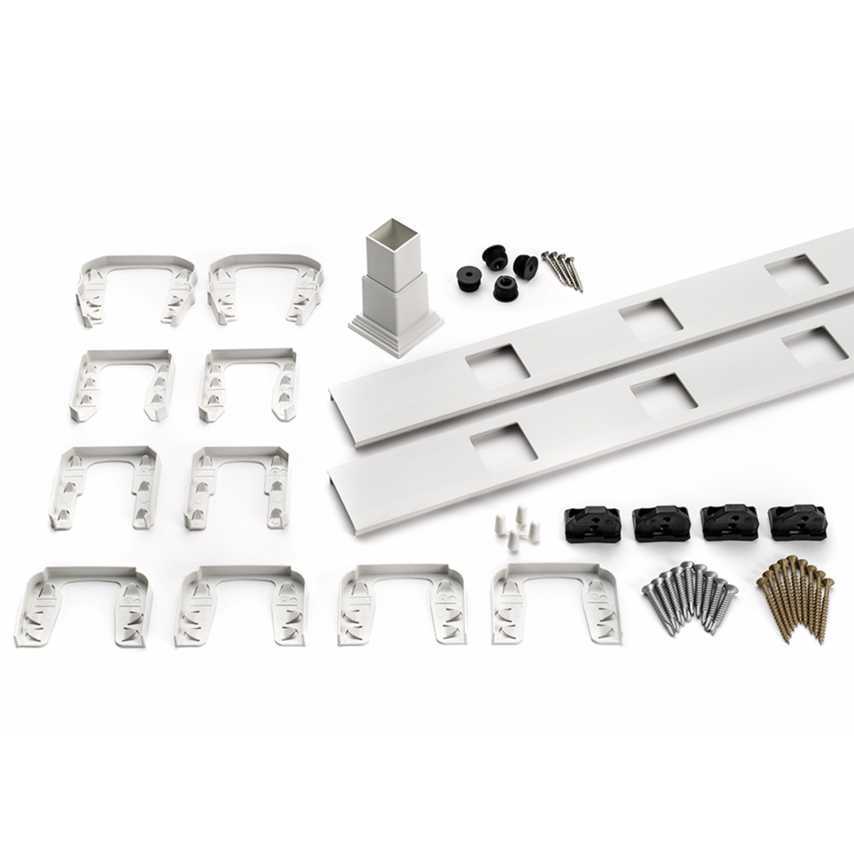 Main 13 - 6-ft Transcend Accessory Infill Kit for Square Composite Balusters - Horizontal - Charcoal Black Full Span - Arlington Coal & Lumber