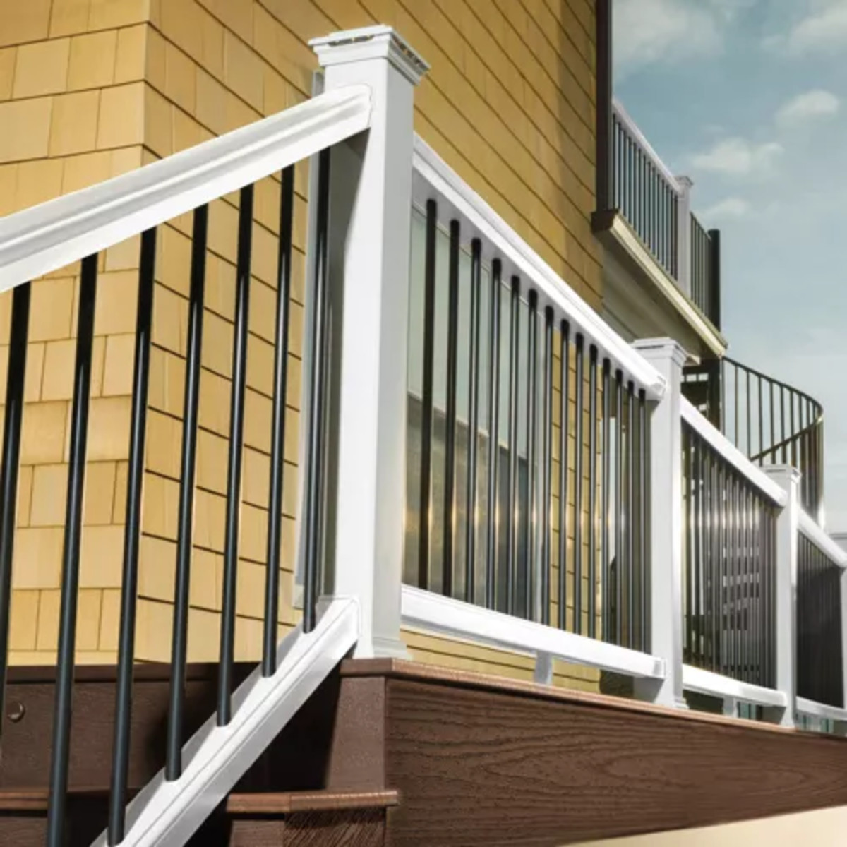 Main 9 - 6-ft Transcend Accessory Infill Kit for Round Aluminum Balusters-Horizontal-Charcoal Black - Arlington Coal & Lumber