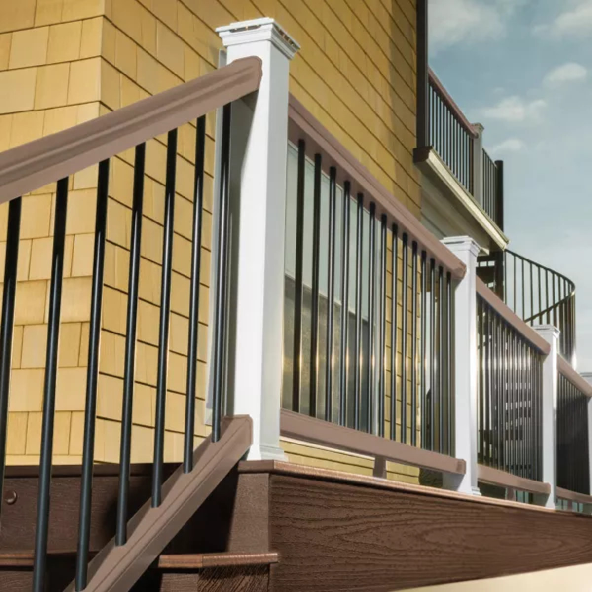 Main 9 - 8-ft Transcend Accessory Infill Kit for Round Aluminum Balusters-Horizontal-Classic White - Arlington Coal & Lumber