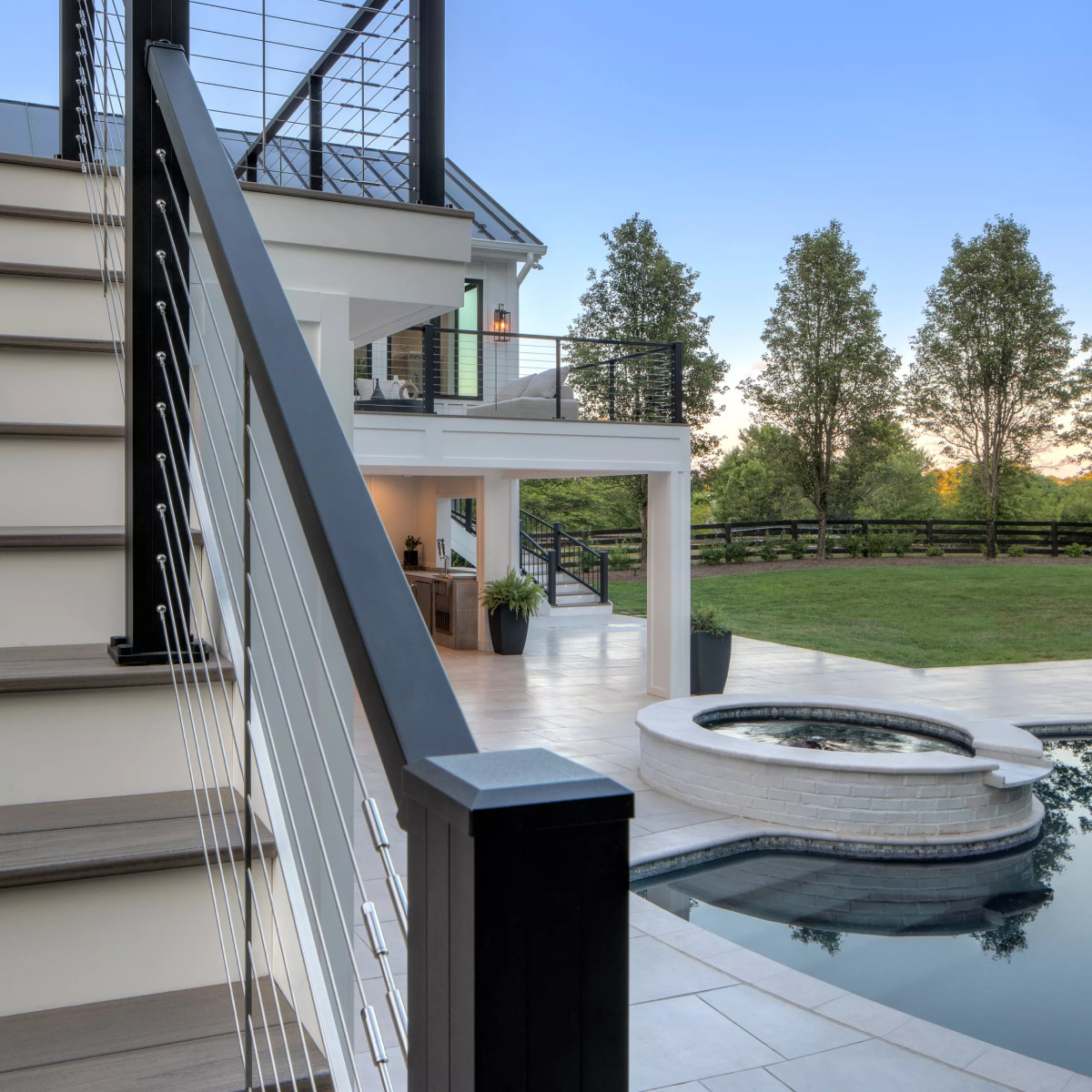 6-ft x 42-in Trex Signature® X-Series™ Cable Rail Kit in Charcoal Black - Stair - Arlington Coal & Lumber