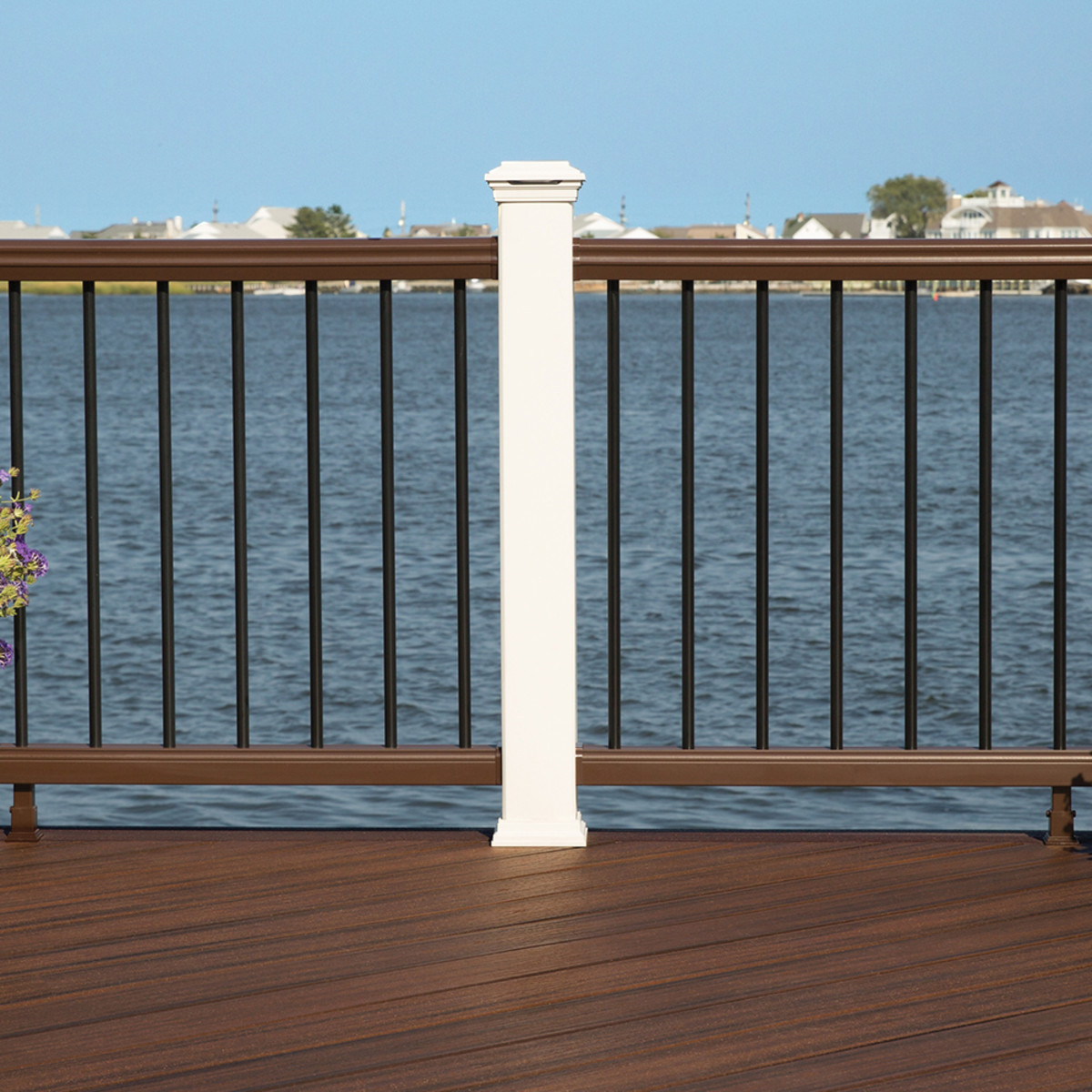 Main 3 - 5.5-in x 5.5-in x 108-in Post Sleeve-Fits over a 4x4 pressure treated post-Classic White - Arlington Coal & Lumber