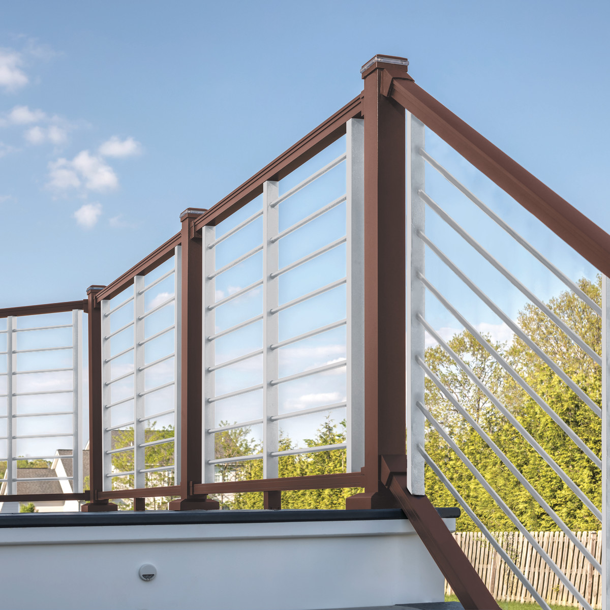 Main 5 - 72-in x 36-in Signature Charcoal Black Frame and Platinum Rod Railing-Stair - Arlington Coal & Lumber