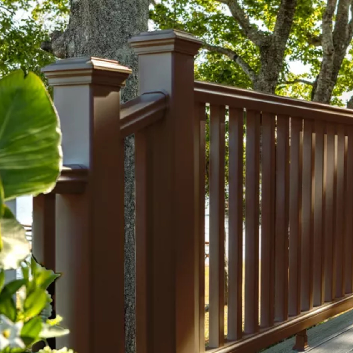 Main 28 - 6-ft x 36-in Transcend Horizontal Rail Kit with Composite Balusters - Charcoal Black Full Span - Arlington Coal & Lumber