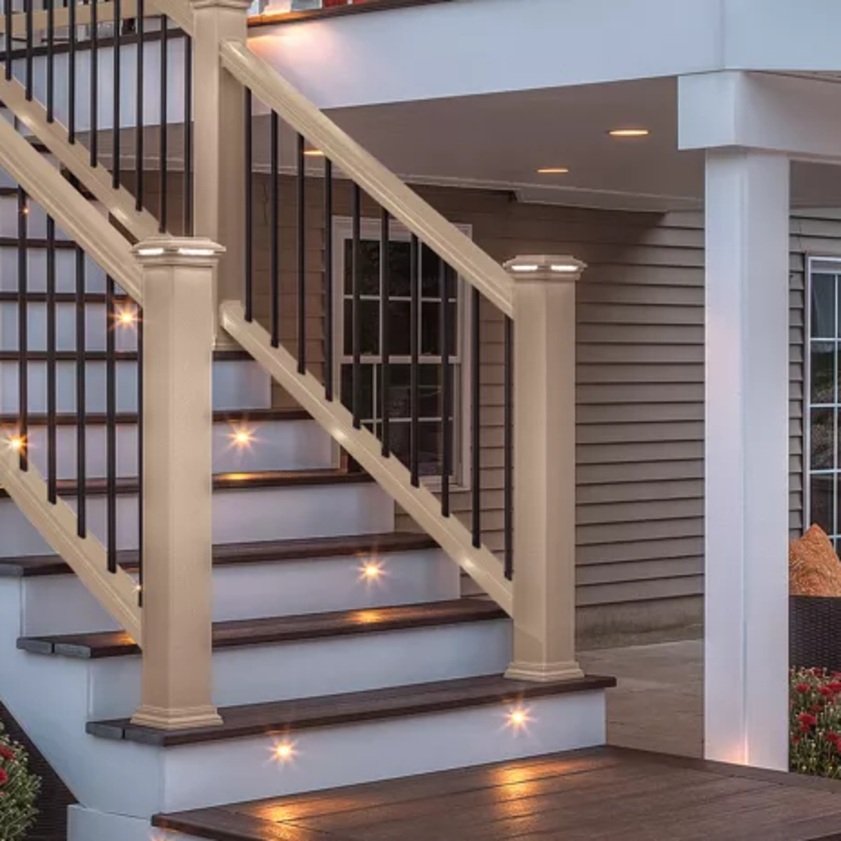 Main 13 - 6-ft Transcend Accessory Infill Kit for Round Aluminum Balusters-Horizontal-Classic White - Arlington Coal & Lumber