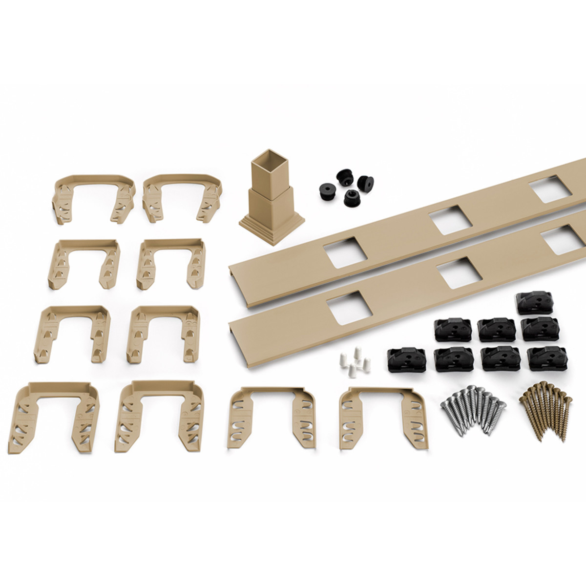 Main 14 - 6-ft Transcend Accessory Infill Kit for Square Composite Balusters - Horizontal - Classic White Full Span - Arlington Coal & Lumber
