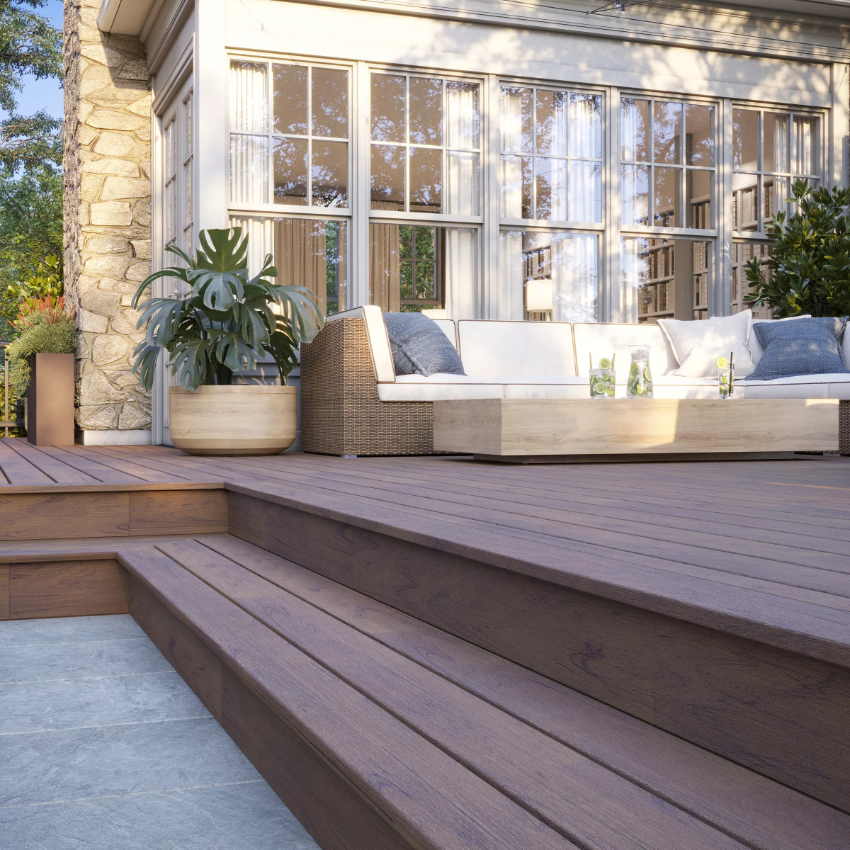 Main 7 - 8-ft x 36-in Transcend Horizontal Rail Kit with Composite Balusters - Charcoal Black Full Span - Arlington Coal & Lumber