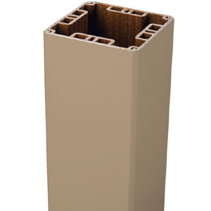 Main 15 - 4.45-in x 4.45-in x 40-in Post Sleeve-Fits over a 4x4 pressure treated post-Classic White - Arlington Coal & Lumber