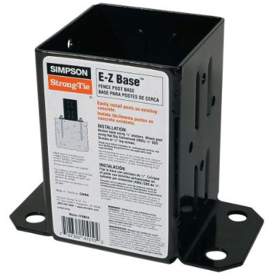 SIMPSON FPBB44 4X4 POST BASE BLACK POWDER-COATED (10/CTN) - Arlington Coal & Lumber