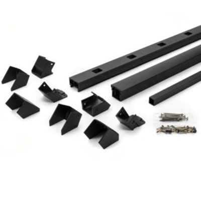 Main 2 - 96-in x 42-in Signature Rail Kit with Square Balusters-Stair-Charcoal Black - Arlington Coal & Lumber