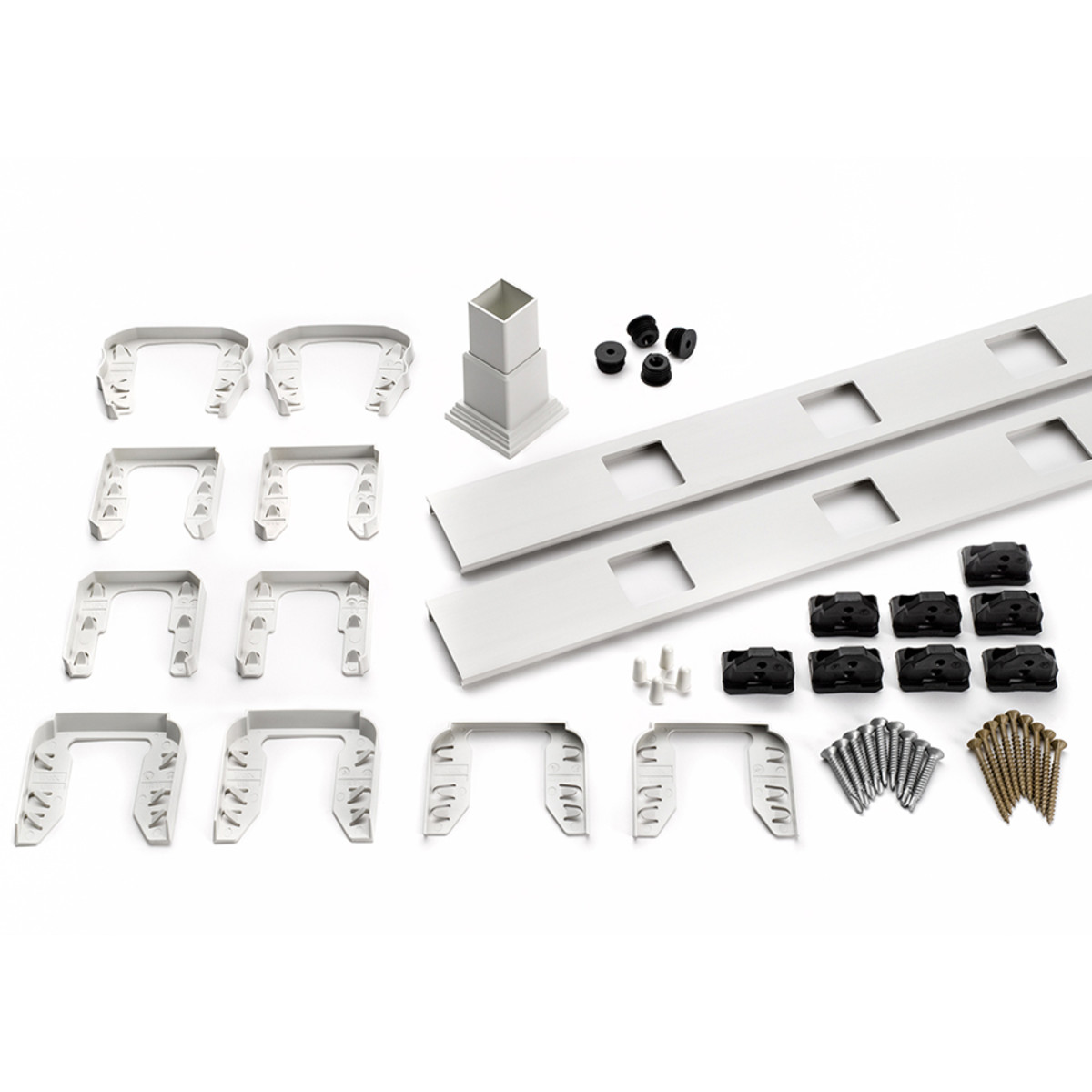 Main 5 - 6-ft Transcend Accessory Infill Kit for Square Composite Balusters - Stair - Classic White Full Span - Arlington Coal & Lumber