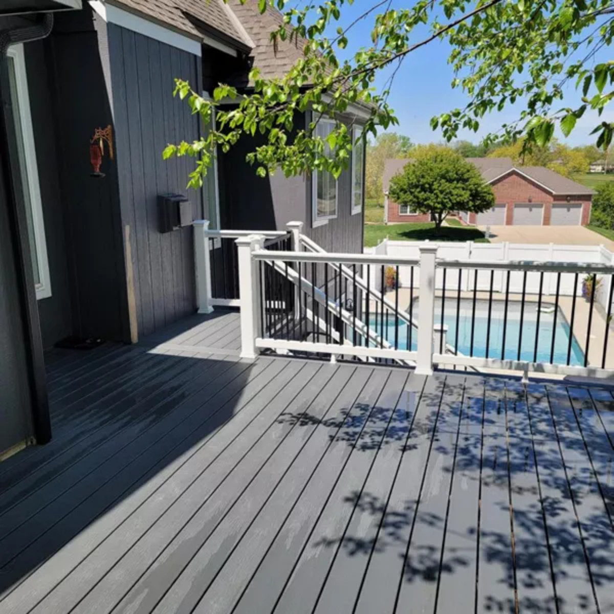 Main 7 - 72-in x 42-in Signature Charcoal Black Frame and Black Rod Railing-Horizontal - Arlington Coal & Lumber