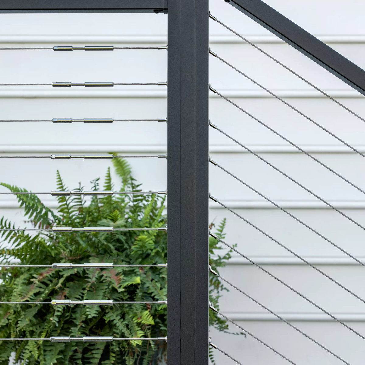 Main 2 - 6-ft x 36-in Trex Signature® X-Series™ Cable Rail Kit in Charcoal Black - Stair - Arlington Coal & Lumber