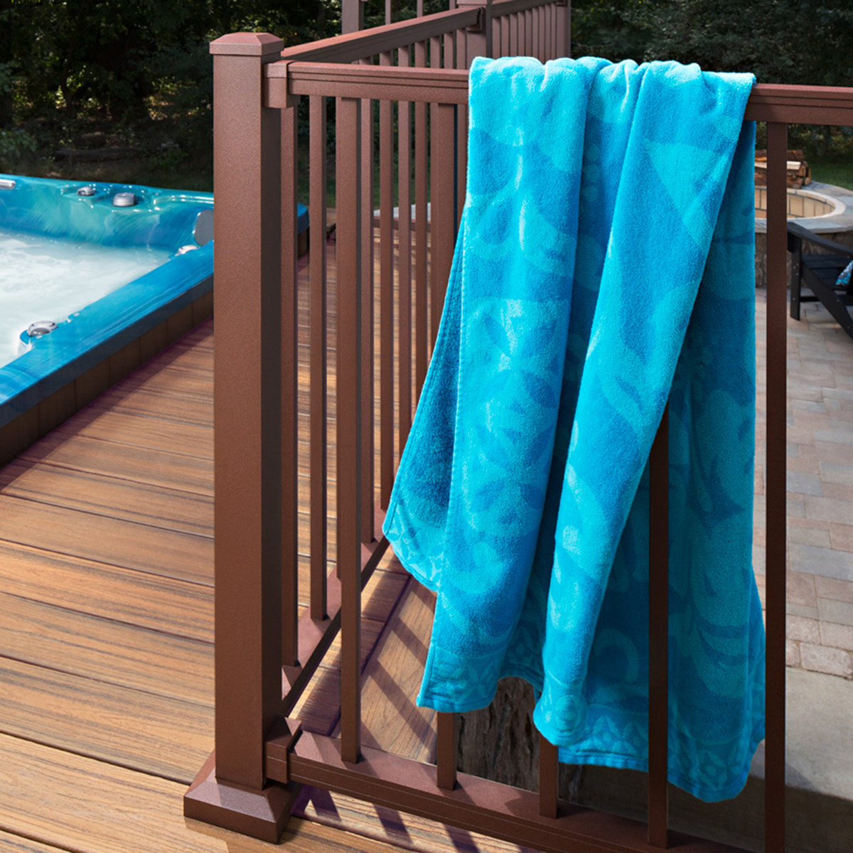 Main 3 - 2.5-in x 2.5-in x 43-in Signature Post with Cap and Skirt-Horizontal-Bronze - Arlington Coal & Lumber