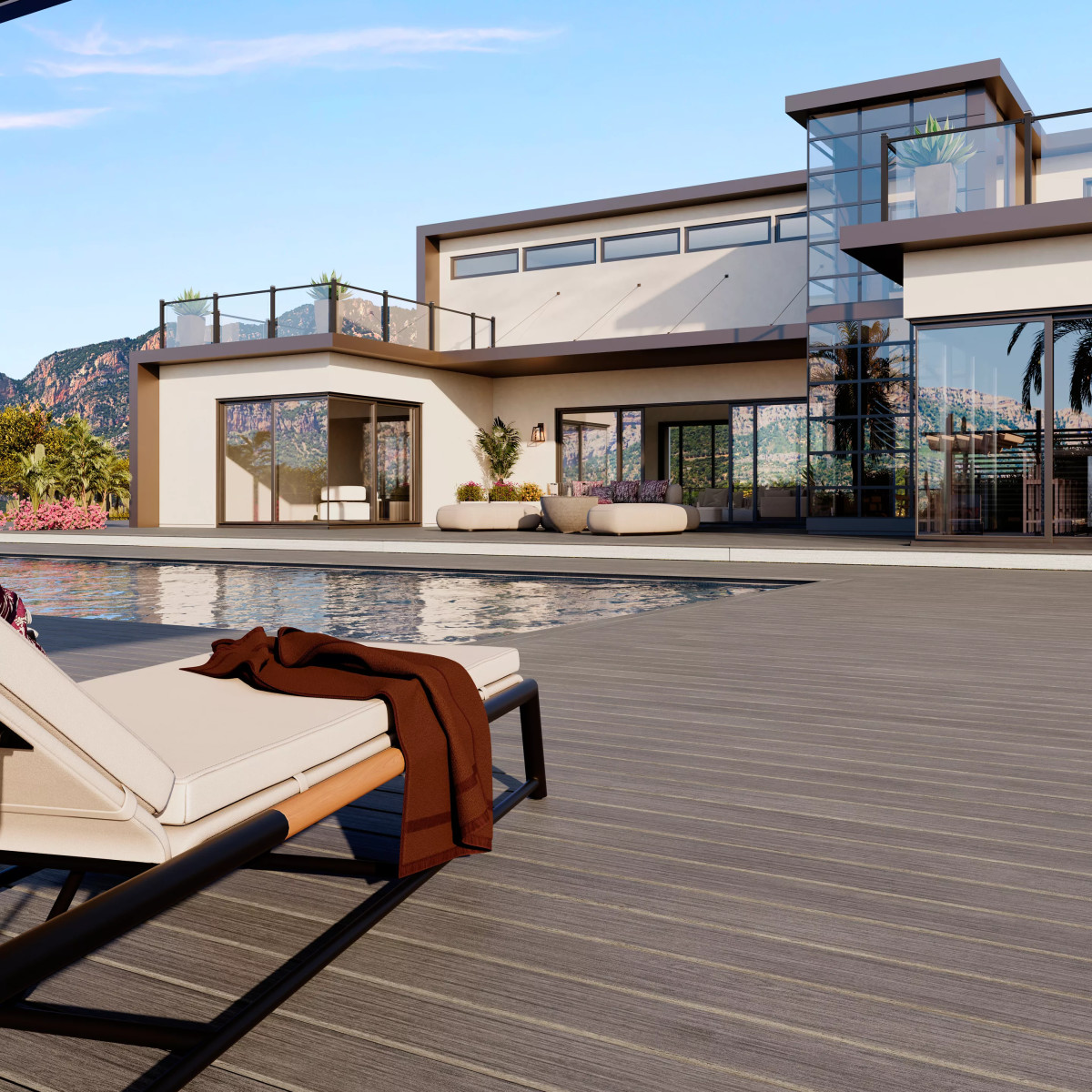 Main 6 - 2.5-in x 2.5-in x 43-in Signature Post with Cap and Skirt-Horizontal-Bronze - Arlington Coal & Lumber